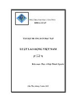 Tài liệu hướng dẫn học tập luật lao động Việt Nam