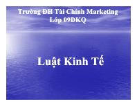 Tai liệu môn Pháp luật về hợp đồng