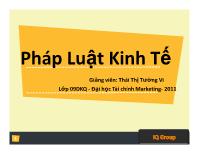 Tài liệu về môn Pháp luật kinh tế