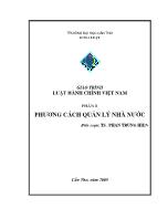 Giáo trình Luật hành chính Việt Nam - Phần 2: Phương cách quản lý nhà nước