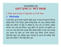 Luật dân sự - Chương VIII: Luật dân sự Việt Nam