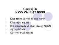 Luật hành chính Việt Nam - Chương 2: Ngân sách nhà nước và luật ngân sách nhà nước