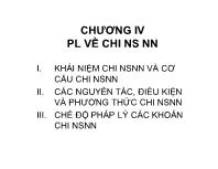 Luật hành chính Việt Nam - Chương IV: Pháp luật về chi ngân sách nhà nước