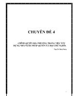 Luật hành chính Việt Nam - Chuyên đề 4: Chính quyền địa phương trong việc xây dựng nhà nước pháp quyền xã hội chủ nghĩa