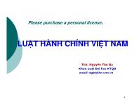 Luật hành chính Việt Nam - Khái niệm chung về luật hành chính