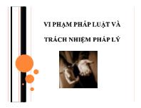 Luật hành chính Việt Nam - Vi phạm pháp luật và trách nhiệm pháp lý