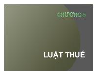 Luật học - Chương 5: Luật thuế