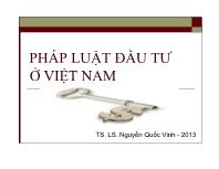 Luật học - Pháp luật đầu tư ở Việt Nam