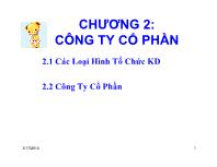 Luật kinh doanh - Chương 2: Công ty cổ phần