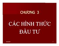 Luật kinh doanh - Chương 3: Các hình thức đầu tư