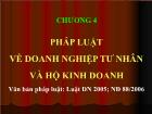 Luật kinh doanh - Chương 4: Pháp luật về doanh nghiệp tư nhân và hộ kinh doanh