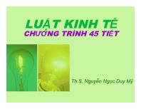 Luật kinh tế - Chương: Giới thiệu