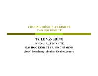 Luật kinh tế - Chuyên đề 1: Luật kinh tế – Giới thiệu