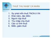 Luật kinh tế - Thuế thu nhập cá nhân