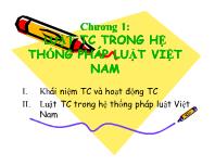 Luật tài chính - Chương 1: Luật tài chính trong hệ thống pháp luật Việt Nam