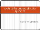 Luật tài chính - Khái luận chung về luật quốc tế