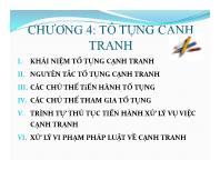 Luật tố tụng hình sự - Chương 4: Tố tụng cạnh tranh