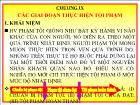 Luật tố tụng hình sự - Chương 9: Các giai đoạn thực hiện tội phạm