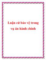 Mẫu: Luận cứ bảo vệ trong vụ án hành chính