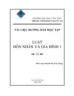 Tài liệu hướng dẫn học tập Luật hôn nhân và gia đình 1