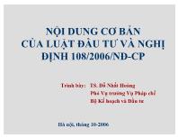 Tìm hiểu về Luật đầu tư