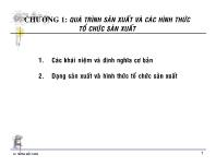 Cơ khí chế tạo máy - Chương 1: Quá trình sản xuất và các hình thức tổ chức sản xuất