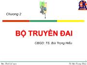 Cơ khí chế tạo máy - Chương 2: Bộ truyền đai