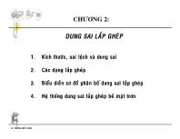 Cơ khí chế tạo máy - Chương 2: Dung sai lắp ghép