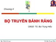 Cơ khí chế tạo máy - Chương 4: Bộ truyền bánh răng