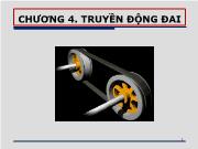 Cơ khí chế tạo máy - Chương 4: Truyền động đai