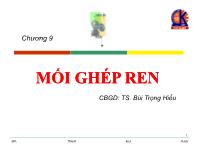 Cơ khí chế tạo máy - Chương 9: Mối ghép ren