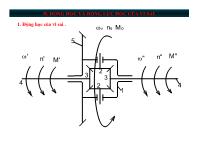 Cơ khí chế tạo máy - Động học và động lực học của vi sai