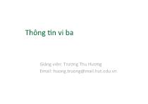 Cơ khí chế tạo máy - Thông tin vi ba