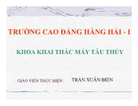 Máy phụ tàu thủy - Chương IX: Thiết bị trao đổi nhiệt