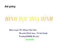 Bài giảng môn Hình học họa hình