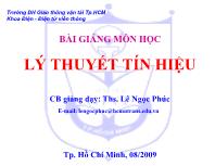 Bài giảng môn học Lý thuyết tín hiệu