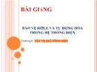 Bảo vệ rơle và tự động hóa trong hệ thống điện - Chương 5: Bảo vệ quá dòng điện