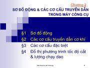 Cơ khí chế tạo máy - Chương 2: Sơ đồ động & Các Cơ cấu truyền dẫn trong Máy Công cụ