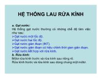 Cơ khí chế tạo máy - Hệ thống lau rửa kính