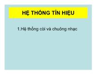 Cơ khí chế tạo máy - Hệ thống tín hiệu