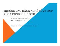 Công nghệ ô tô - Kỹ thuật chung về ô tô