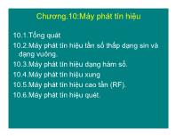 Điện điện tử - Chương 10: Máy phát tín hiệu