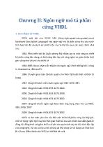 Điện điện tử - Chương II: Ngôn ngữ mô tả phần cứng VHDL