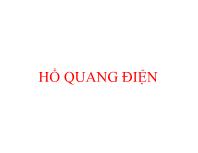 Giáo trình Công nghệ hàn - Hồ quang điện