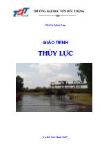 Giáo trình môn Thủy lực