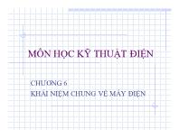 Kỹ thuật điện - Chương 6: Khái niệm chung về máy điện