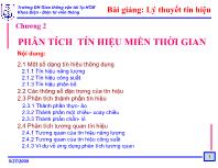 Lý thuyết tín hiệu - Chương 2: Phân tích tín hiệu miền thời gian