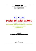 Nguyên lí - Chi tiết máy - Bài giảng Phần tử dẫn hướng