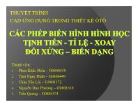 Thuyết trình CAD ứng dụng trong thiết kế ô tô