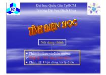 Tĩnh điện học - Phần II: Thế năng tĩnh điện